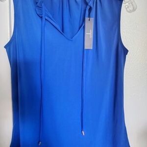 Tahari Blue Sleeveless Top/ Blouse Size XS